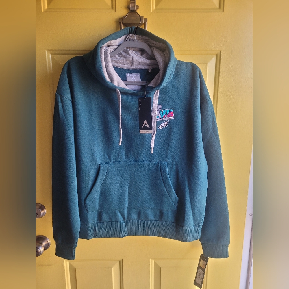Official NFL Super Bowl LII Philadelphia Eagles Womens Hoodie Size L
